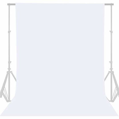 Picture of GFCC 8FTX10FT White Backdrop Background for Photography Photo Booth Backdrop for Photoshoot Background Screen Video Recording Parties Curtain