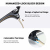 Picture of AOMASTE Blue Light Blocking Glasses Retro Semi Rimless UV400 Clear Lens Computer Eyewear For Men Women