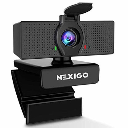 Picture of 1080P Web Camera, HD Webcam with Microphone & Privacy Cover, 2021 NexiGo N60 USB Computer Camera, 110-degree Wide Angle, Plug and Play, for Zoom/Skype/Teams/OBS, Conferencing and Video Calling