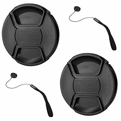 Picture of GAOAG 2 Pack 77mm Center Pinch Lens Cap for Nikon Canon Sony Compatible with Canon EF 24-105mm/EF 24-70mm f4L/EF 16-35mm f4L/EF 70-200mm f2.8L,Nikon AF-S Nikkor 24-70mm f2.8G ED/AF-S 16-35mm Lenses