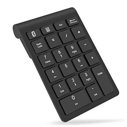 Picture of Bluetooth Wireless Number Pads, Numeric Keypad 22 Keys Portable Financial Accounting Number Keyboard Extensions for Laptop, PC, Desktop, Surface Pro, Notebook