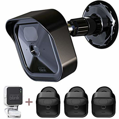 Picture of All-New Blink Outdoor Camera Housing and Mounting Bracket, 3 Pack Protective Cover and 360 Degree Adjustable Mount with Blink Sync Module 2 Outlet Mount for Blink Camera Security System (Black)