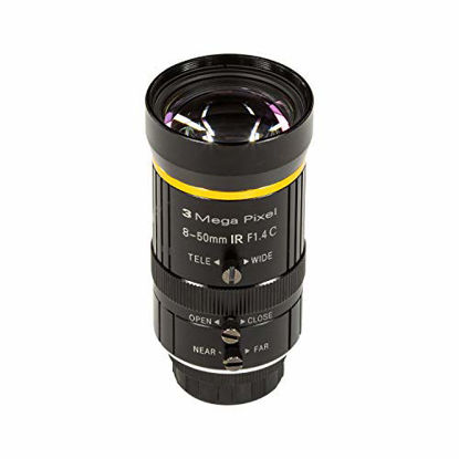 Picture of Arducam 8-50mm C-Mount Zoom Lens for IMX477 Raspberry Pi HQ Camera, with C-CS Adapter