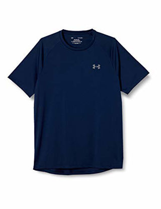 Picture of Under Armour Men's Tech 2.0 Short Sleeve T-Shirt , Academy Blue (408)/Graphite , Medium
