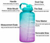 Picture of Venture Pal Large 1 Gallon/128 OZ (When Full) Motivational BPA Free Leakproof Water Bottle with Straw & Time Marker Perfect for Fitness Gym Camping Outdoor Sports-Green/Purple Gradient