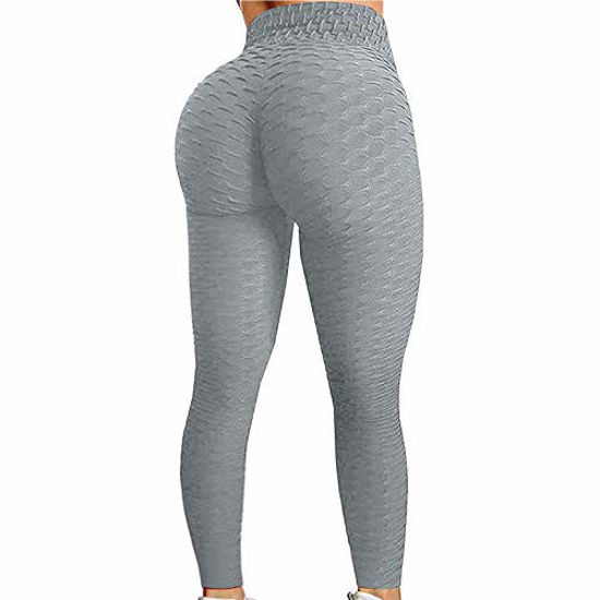Women Yoga Pants Hip Leggings Honeycomb Trousers Running Booty Scrunch  Leggings 