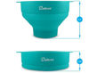 Picture of Original Salbree Microwave Popcorn Popper, Silicone Popcorn Maker, Collapsible Bowl - The Most Colors Available (Aqua)