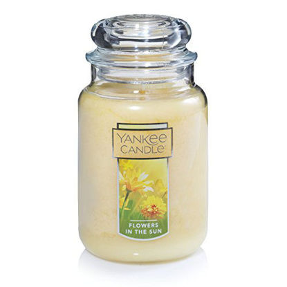 Picture of Yankee Candle Flowers in The Sun Scented Premium Paraffin Grade Candle Wax with up to 150 Hour Burn Time, Large Jar