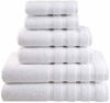 Picture of American Soft Linen 6-Piece 100% Turkish Genuine Cotton Premium & Luxury Towel Set for Bathroom & Kitchen, 2 Bath Towels, 2 Hand Towels & 2 Washcloths [Worth $72.95] - Bright White