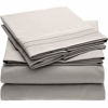 Picture of Mellanni Bed Sheet Set - Brushed Microfiber 1800 Bedding - Wrinkle, Fade, Stain Resistant - 3 Piece (Twin, Light Gray)