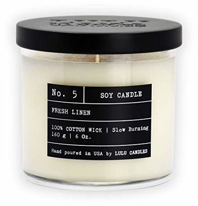 Picture of Lulu Candles | Fresh Linen | Luxury Scented Soy Jar Candle | Hand Poured in The USA | Highly Scented & Long Lasting | Small - 6 Oz.