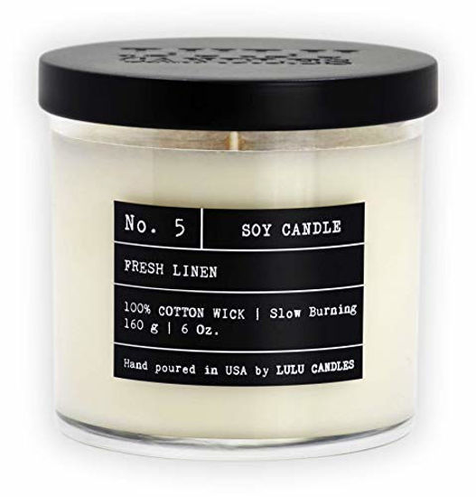 Picture of Lulu Candles | Fresh Linen | Luxury Scented Soy Jar Candle | Hand Poured in The USA | Highly Scented & Long Lasting | Small - 6 Oz.