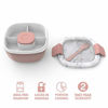 Picture of Bentgo Salad BPA-Free Lunch Container with Large 54-oz Bowl, 4-Compartment Bento-Style Tray for Salad Toppings and Snacks, 3-oz Sauce Container for Dressings, and Built-In Reusable Fork (Blush Marble)