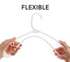 Picture of Sharpty Plastic Hangers Clothing Hangers Ideal for Everyday Standard Use (White, 20 Pack)