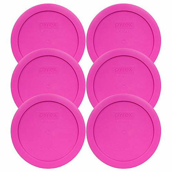 Picture of Pyrex 7201-PC Round 4 Cup Storage Lid for Glass Bowls (6, Pink)