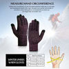 Picture of TRENDOUX Winter Gloves for Women, Knit Touch Screen Glove Texting Smartphone Driving - Anti-Slip - Elastic Cuff - Thermal Soft Wool Lining - Hands Warm in Cold Weather - Rose - M