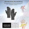 Picture of TRENDOUX Driving Gloves, Unisex Knit Winter Touchscreen Glove Men Women Texting Smartphone - Elastic Cuff - Thermal Wool Lining - Stretchy Material Black White - L