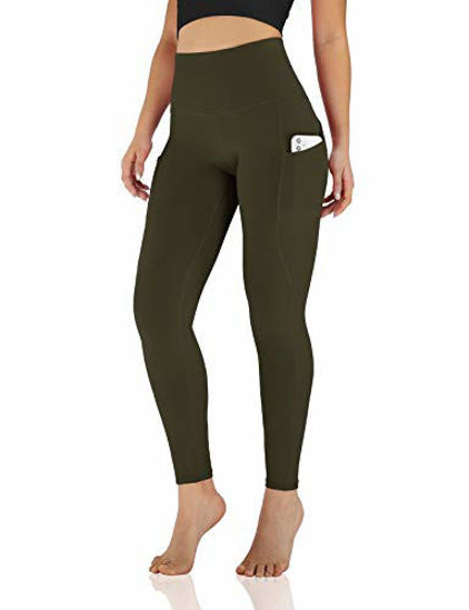 GetUSCart- ODODOS Women's High Waisted Yoga Pants with Pocket, Workout  Sports Running Athletic Pants with Pocket, Full-Length, Plus Size, Olive,XX- Large