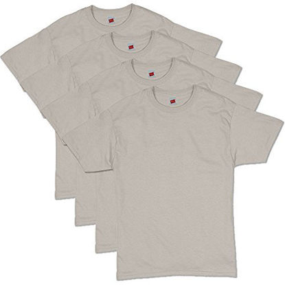 Picture of Hanes Men's ComfortSoft Short Sleeve T-Shirt (4 Pack ),sand,3XL