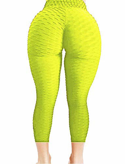 Picture of SEASUM Women's Brazilian Capris Pants High Waist Tummy Control Slimming Booty Leggings Workout Running Butt Lift Tights M