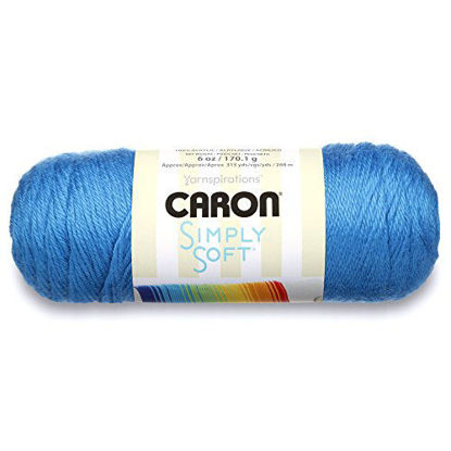 Picture of Caron Simply Soft Party Solids Yarn, Gauge 4 Medium Worsted, - 6 oz - Cobalt Blue