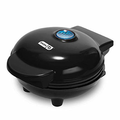 Picture of Dash DMS001BK Mini Round, Electric Griddle Machine for Individual Pancakes, Cookies, Eggs & other on the go Breakfast, Lunch, Snacks with Indicator Light, Black