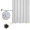 Picture of N&Y HOME Short Fabric Shower Curtain Liner 72 x 65 Shorter Length, Hotel Quality, Washable, Water Repellent, White Bathroom Curtains with Grommets, 72x65