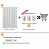 Picture of N&Y HOME Short Fabric Shower Curtain Liner 72 x 65 Shorter Length, Hotel Quality, Washable, Water Repellent, White Bathroom Curtains with Grommets, 72x65