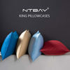 Picture of NTBAY King Pillowcases Set of 2, 100% Brushed Microfiber, Soft and Cozy, Wrinkle, Fade, Stain Resistant with Envelope Closure, 20"x 36", Blue