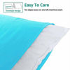 Picture of NTBAY King Pillowcases Set of 2, 100% Brushed Microfiber, Soft and Cozy, Wrinkle, Fade, Stain Resistant with Envelope Closure, 20"x 36", Blue