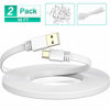 Picture of Itramax Micro USB Power Cable 30 FT (2 Pack),Flat Micro USB Charging Power Cord,Charger for Wyze Cam Pan,Yi Cam,Nest Cam,Blink XT XT2 Mini Camera,Furbo Dog,Arlo Q,Netvue,Xbox One Controller, White