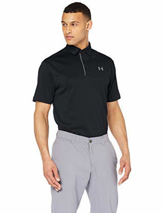 Picture of Under Armour Men's Tech Golf Polo , Black (001)/Graphite , X-Large Tall