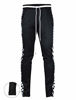 Picture of SCREENSHOTBRAND-P11854 Mens Hip Hop Premium Slim Fit Track Pants - Athletic Jogger Bottom with Side Checker Taping-Black-XLarge