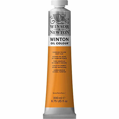 Picture of Winsor & Newton Winton Oil Colour Paint, 200ml tube, Cadmium Yellow Deep Hue