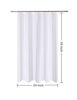 Picture of N&Y HOME Fabric Shower Curtain Liner 54 x 78 inches Bath Stall Size, Hotel Quality, Washable, Water Repellent, White Spa Bathroom Curtains with Grommets, 54x78