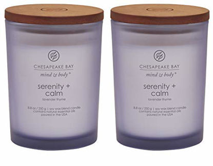 Picture of Chesapeake Bay Candle Scented Candles, Serenity + Calm (Lavender Thyme) Medium (2-Pack)