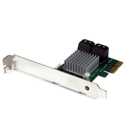 Picture of StarTech.com 4 Port PCI Express 2.0 SATA III 6Gbps RAID Controller Card with HyperDuo SSD Tiering - PCIe SATA 3 Controller Adapter (PEXSAT34RH)