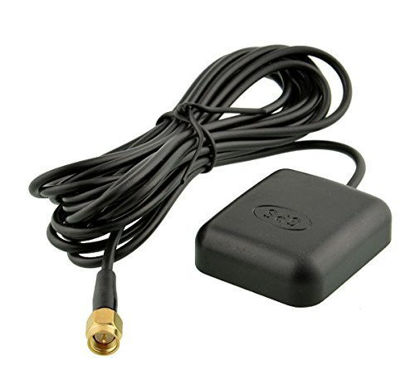 Picture of Waterproof Active GPS Antenna with Magnetic Base - 28dB - 3-5V - SMA Connector and Adapter Included