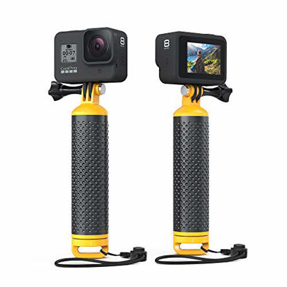 Picture of Sametop Floating Hand Grip Waterproof Handle Floaty Handler Compatible with GoPro Hero 9, 8 Black, Hero 7, 6, 5, 4, Session, 3+, 3, 2, 1, Hero (2018), Fusion, DJI Osmo Action Cameras