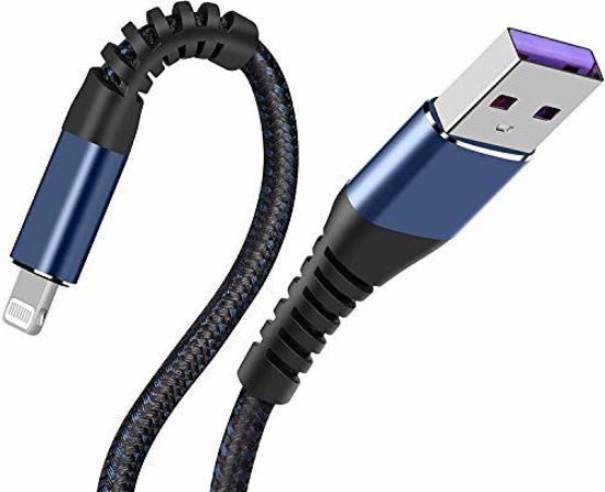 Fast Apple Chargers for iPhone 11/11Pro/11Max/ X/XS/XR/XS Max/8/7/6/5S/SE Apple Lightning to USB Cable 6 Foot 3 Pack Apple MFi Certified iPhone Charger 6ft 