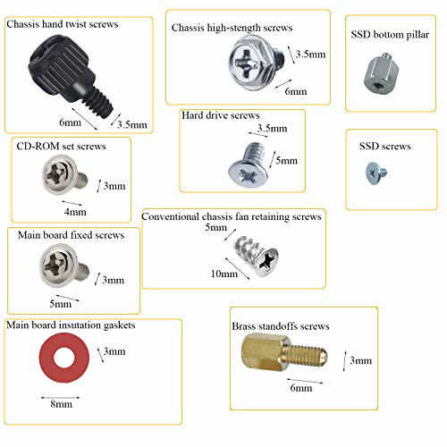 GetUSCart PC Computer Screws Standoffs Set Kit and M.2 Standoff and