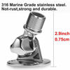 Picture of ZOMCHAIN Ratchet Rail Mount, Marine VHF Antenna Mounts,316 Stainless Steel Adjustable Base Mount for Boat