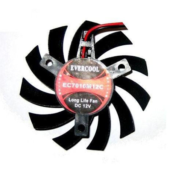 Picture of Evercool Video Card 70x70x10mm 12 Volt Frame Less Fan VC-EC7010M12C-B