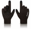 Picture of Achiou Winter Knit Gloves Touchscreen Warm Thermal Soft Lining Elastic Cuff Texting Anti-Slip 3 Size Choice for Women Men