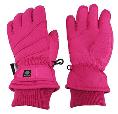 Fuchsia 1, 3-4yrs NIce Caps Kids Bulky Thinsulate Waterproof Winter Snow Ski Glove With Ridges 
