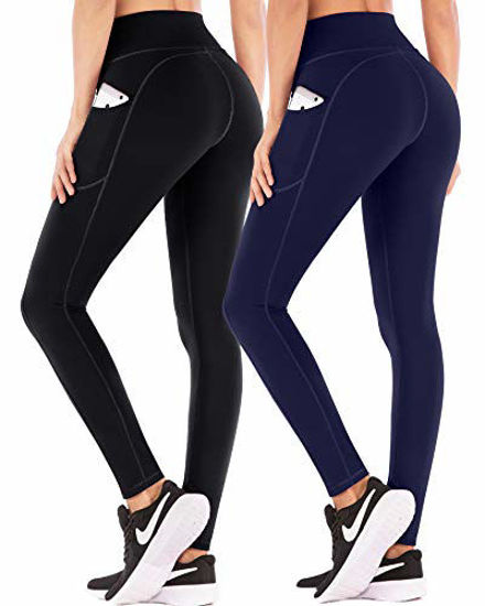 IUGA High Waisted Leggings for Women Workout Leggings with Inner Pocket  Yoga Pants for Women Large Black Capris
