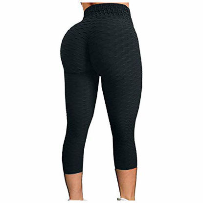 Picture of Famous TikTok Leggings, Yoga Pants for Women High Waist Tummy Control Booty Bubble Hip Lifting Workout Running Tights