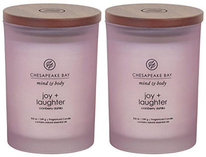 Picture of Chesapeake Bay Candle PT31914-2 Scented Candles, Joy + Laughter (Cranberry Dahila), Medium (2-Pack)