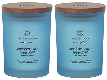 Picture of Chesapeake Bay Candle Scented Candles, Confidence + Freedom (Oak Moss Amber), Medium (2-Pack)