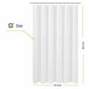 Picture of N&Y HOME Extra Long Shower Curtain Liner Fabric 72 x 80 inches, Hotel Quality, Washable, White Spa Bathroom Curtains with Grommets, 72x80